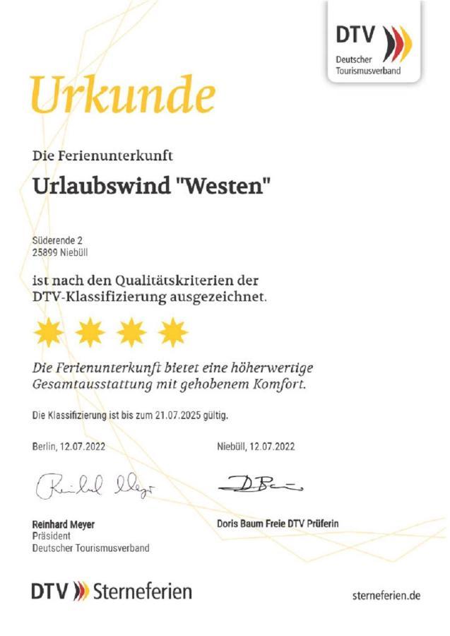 Urlaubswind Daire Niebüll Dış mekan fotoğraf
